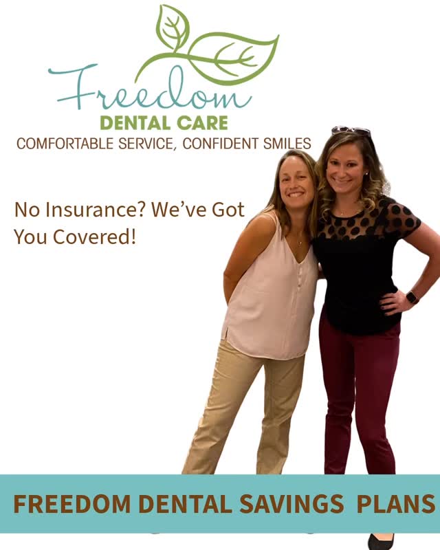 GIVE YOURSELF THE GIFT OF STRESS FREE DENTAL …. 💙 No Insurance? We’ve Got You Covered!
At Freedom Dental Care, we make dental care affordable with three in-office membership plans designed for every need:
✅ Freedom Preventive Plan – Ideal for routine checkups and cleanings
✅ Freedom Perio Plan – For patients needing periodontal maintenance
✅ Freedom Child Plan – Special care for growing smiles
Benefits you’ll love:
✔ No annual maximums
✔ No deductibles
✔ Simple, transparent pricing
Take control of your oral health today!
#freedomdentalcare