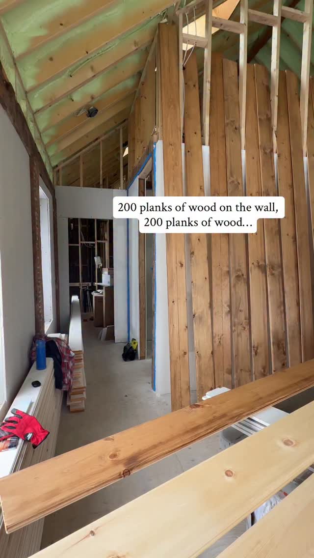 Farmhouse Project Update🏡
SO MANY BOARDS!…this is going to take awhile!
The prep work is underway for the wood ceiling upstairs at the farmhouse.The ceilings here are 18ft high at the peak so we are going with a mid-tone stain to give it warmth and a bit more of a cozy vibe.
150 done and just 50 to go!🤪
Thanks to @aawdesignbuildltd for your help installing and to @empeylumber for the beautiful lumber!
#woodceiling #ceilingmakeover #farmhouserenovation #renovation
renolife old house
renovation project house renovation
Prince Edward County