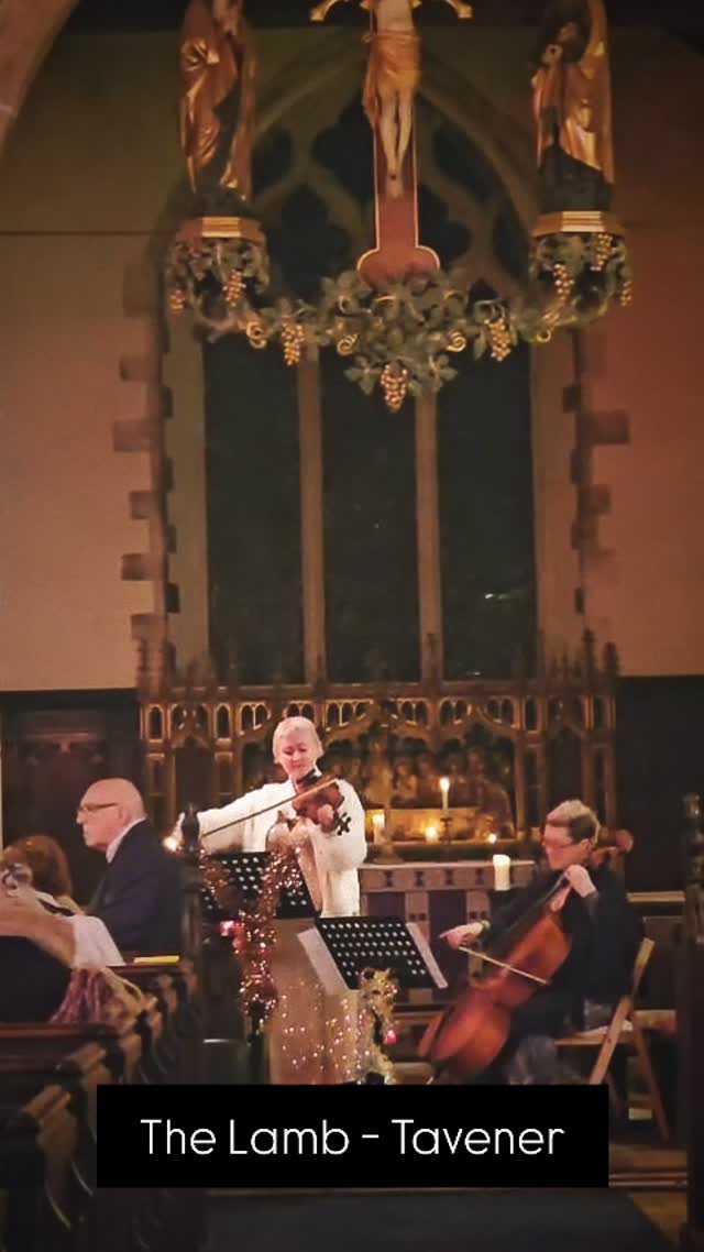 Usually sang by a choir, reduced to violin, cello and 2 voices #johntavener #thelamb #carolconcert #christmas #christmasmusic