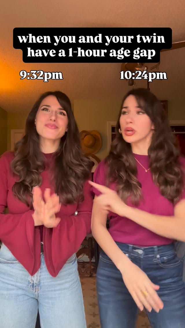 Being the “older twin” used to be a badge of honor Allison wore…. how the turn tables🤡👹
(A on the left, V on the right)