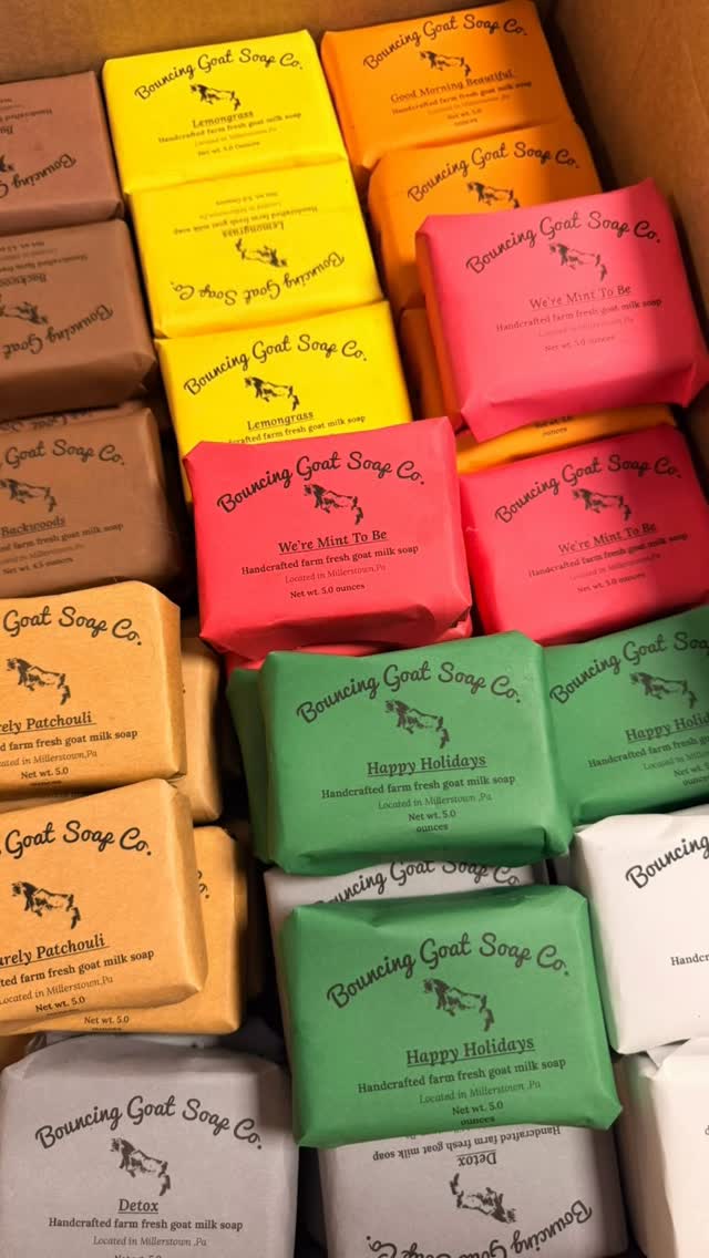 Fresh soap restock at Green Ridge Farm Market! Pop on in for some colorful and useful stocking stuffers. Give the gift of happy skin. #camphillpa #naturalfoodstore #goatmilksoaps #goatmilksoap #harrisburgpa