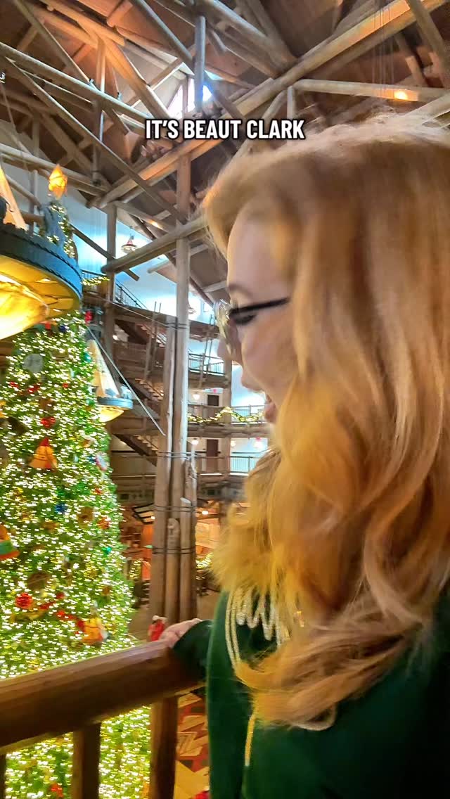 Check out some of the amazing holiday decor with me at Wilderness Lodge in Walt Disney World! 🥰🎄. #christmas #waltdisneyworld #christmasdecor #wildernesslodge #christmastree