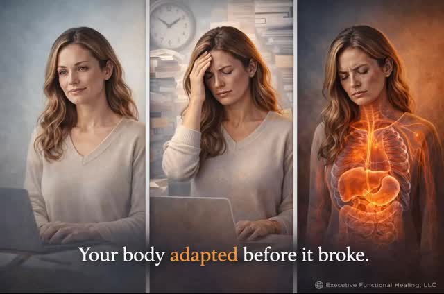 Your body didn’t fail you.
It adapted to survive.
What we call “symptoms” are often intelligent responses to long-term stress, pressure, and imbalance.
Your body isn’t working against you.
It’s been working overtime for you.
What do you feel like your body has been trying to protect you from? #RootCauseHealing
#HolisticHealth
#FunctionalMedicine
#NervousSystemRegulation
#WholeBodyHealing
