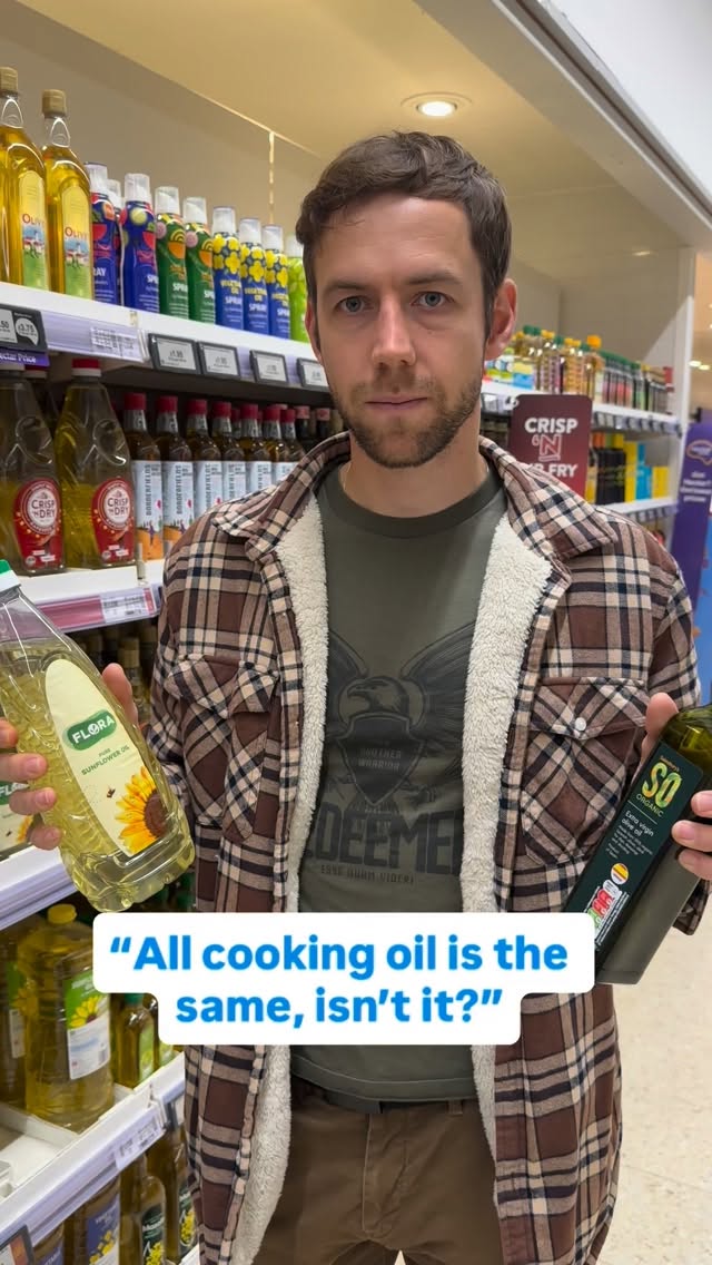 “All cooking oil is the same, isn’t it?”
No. Absolutely not.
Like most things, you get what you pay for. Cooking oil is one of the most important upgrades you can make in your kitchen because it’s used every single day.
Cheap, highly processed oils are linked to inflammation, weight gain, and a range of health issues. They may save money short term, but they cost you long term.
Spend a little more on a good-quality organic olive oil and simply use less of it. You’ll instantly make every meal healthier without changing what you cook or adding extra work.
Same meal. Better ingredients. Better results.
#Health #Foods #Wellbeing