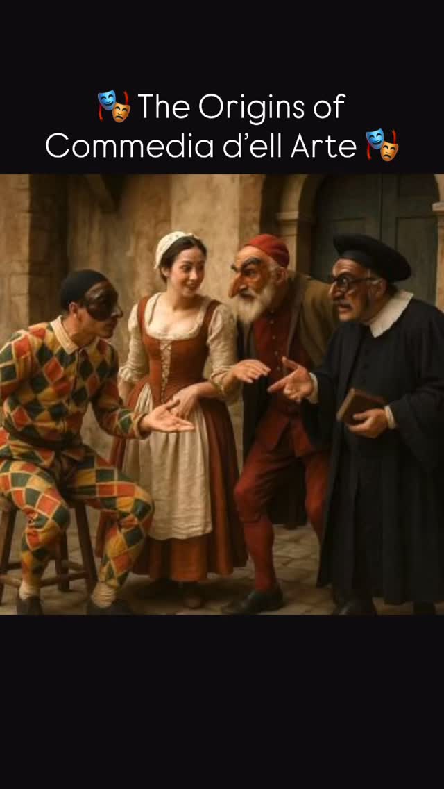 🎭 The Origins of Commedia d’ell Arte: 🎭
Commedia dell’arte, was performed in Rome as early as 1551, outdoors in temporary venues, by professional actors who were costumed and masked.
These actors lived, traveled, and performed together, bringing live theater to public squares, carnivals, and street corners.
Now, here’s the twist: there were no formal scripts. 😊
Instead, actors worked from scenarios—bare-bones outlines of scenes with the basic plot points and character goals. Everything else—dialogue, reactions, jokes—was entirely improvised! 😱
Long before modern improv clubs, Commedia actors were mastering the art of thinking on their feet. 😎
Commedia dell’arte didn’t just entertain—it laid the foundation for improvisational theater, clowning, sketch comedy, and even sitcom logic.
It gave actors freedom to respond to the crowd, current events, or even a heckler in the back row. 😃😃
#ItalianRenaissance
#CommediaDellArte
#TheaterHistory
#improv
#drama