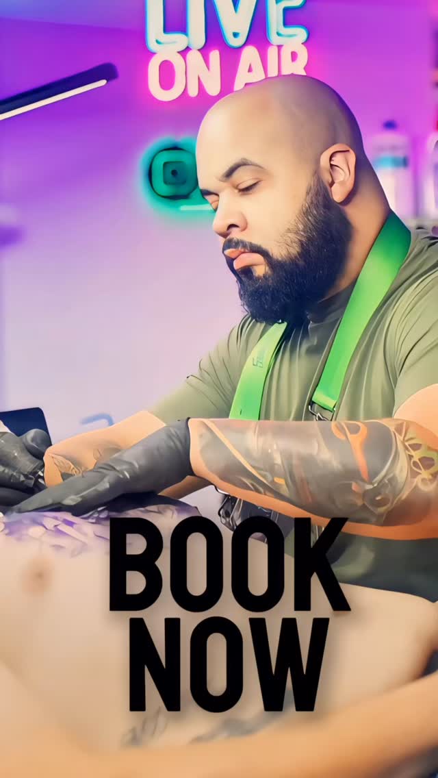 Book your next piece with @tarencenewsome — precision, creativity, and experience in every tattoo.