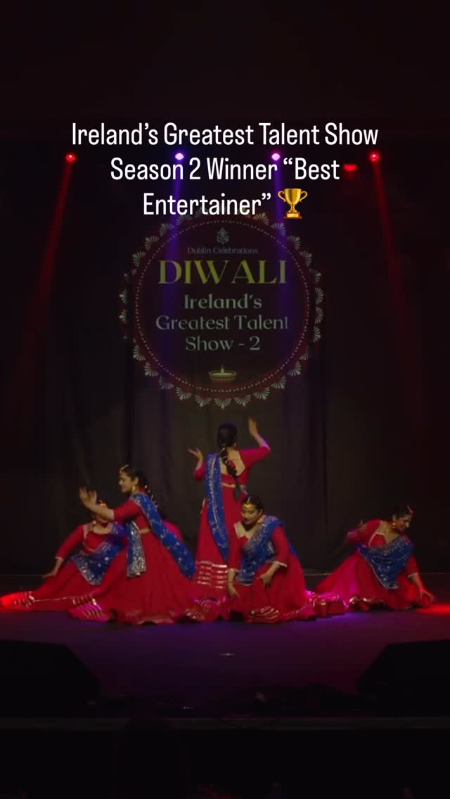Congratulations Team Shamili @shamilinair 🥳 for winning “Best Entertainer” award 🏆
Ireland’s Greatest Talent Show, Season 2
#dublincelebrations #ireland #dublin #diwali #igt2