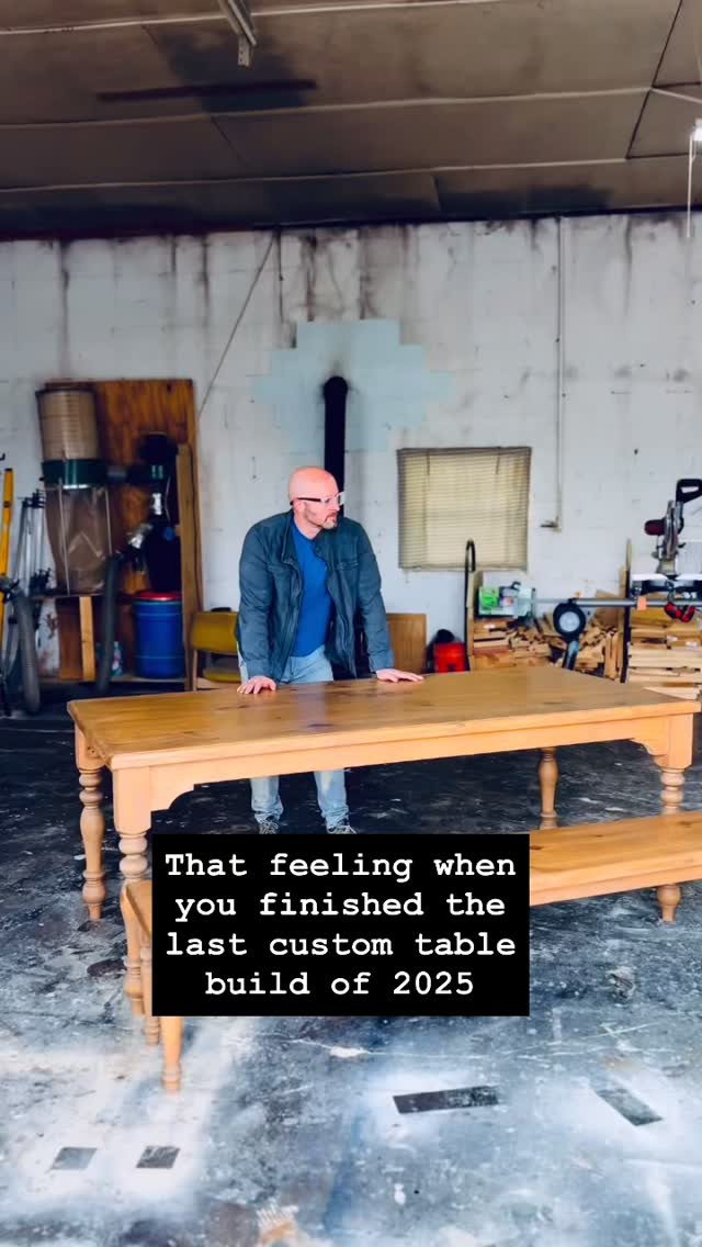 Thank you for all the Custom Table love 2025! Who is in for a custom table or island in 2026? Saw & Dust Woodworks, LLc #customfurniture #knoxvillesmallbusiness #knoxvillefurniture #knoxvilletn #customtable