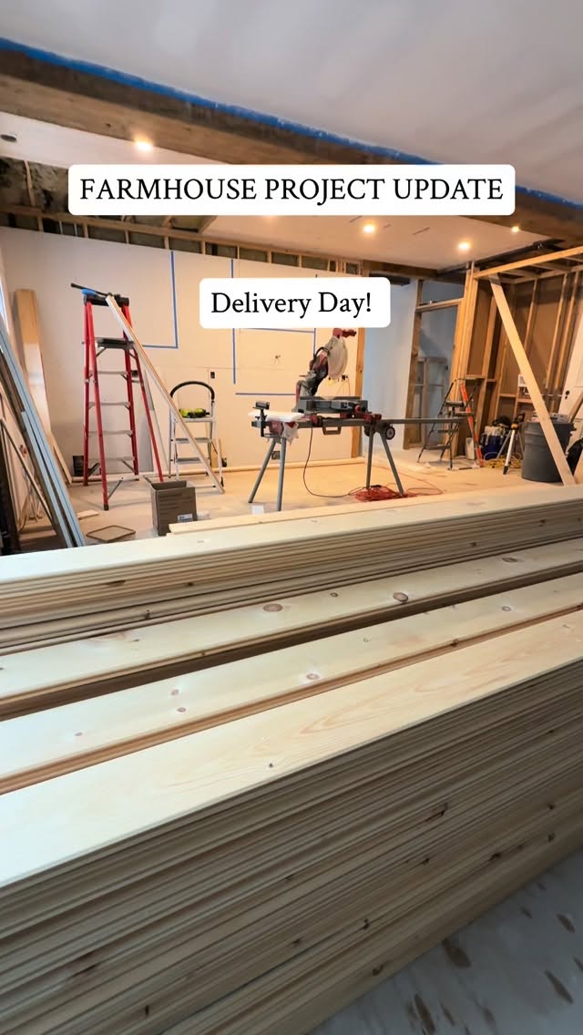Farmhouse Project Update🏡
Prince Edward County
The tongue and groove pine for our ceilings and walls has arrived at the farmhouse just in time for Christmas!
We had boards delivered from @empeylumber to clad the entire upstairs vaulted ceilings and upper walls!
There will be lots of prep to get ready to install these in the new year but we’ve already got a good start on the kitchen ceiling!
#woodceiling #tongueandgroove #renovation
#oldfarmhouse #houserenovationrenolife oldhouserenovation renovationjourney renovationproject houserenovation farmhouserenovation princeedwardcounty