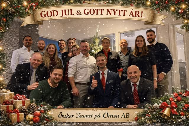 🎄 God jul & gott nytt år från oss på Ömsa AB! 🚆❄️
2025 går mot sitt slut och vi vill rikta ett stort tack till våra medarbetare, kunder och samarbetspartners för ett fint år tillsammans.
Nu blickar vi framåt mot ett nytt år fyllt av möjligheter, utveckling och fortsatt samarbete – men först önskar vi er alla en riktigt god jul och en välförtjänt paus.
✨ Vi ses 2026!
/ Teamet på Ömsa AB