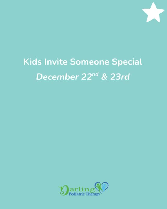 ❄️✨ KISS Week is here! ✨❄️
Kids Invite Someone Special to join in the fun! Enjoy a cozy winter photo op, sip on hot chocolate, and pick out sensory gifts to make the season even brighter. 🧸☕📸
We loved celebrating with our patients and their special guests! 💛
#KISSWeek #WinterFun #SensoryPlay #DarlingPediatricTherapy