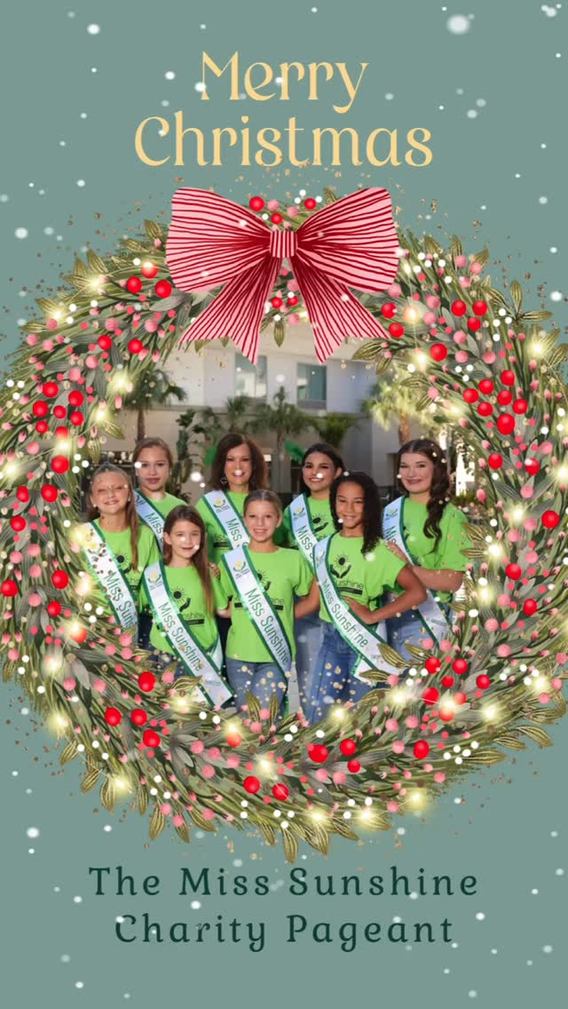 This Christmas, we celebrate the season of love, giving, and kindness—the heart of our Miss Sunshine mission. Merry Christmas to our amazing community who helps us spread sunshine all year long! ☀️🎄