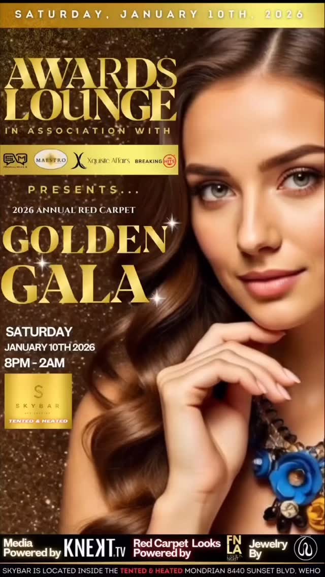 The 2026 Awards season kicks off in style with our 4th Annual Red Carpet Golden Gala at Skybar on Saturday Jan 10th at 8pm! Visit www.SocialMixLA.com
DM for details!!