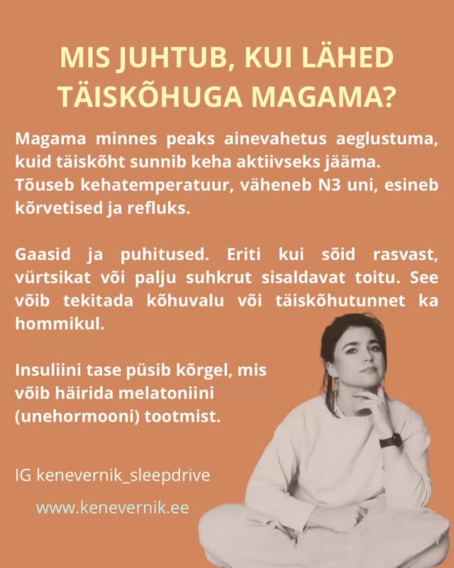 Seega, pea pisut hoogu ja proovi see mahukas toit enne 19.00 sisse saada ;).