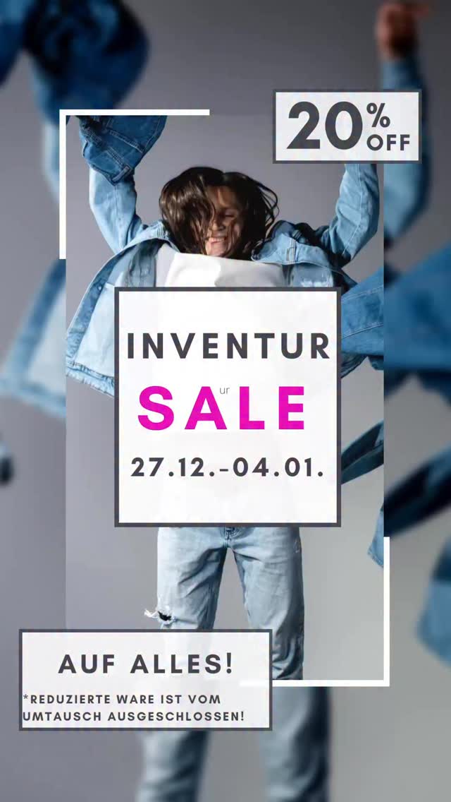 🎉 INVENTUR SALE startet MORGEN! 🎉
Das neue Jahr beginnt bei uns mit einem Knaller:
Vom 27.12. bis 04.01. gibt es satte Rabatte für euch!
✨ 20% auf ALLES ✨
Ja, ihr habt richtig gelesen: auf wirklich alles! Mode, Deko, Accessoires, Geschirr, Gürtel, edle Öle, Oliven und so vieles mehr. Und das Beste: Auch unsere bereits reduzierten Sale-Artikel sind nochmal 20% günstiger!
Euer Weihnachtsgeld will noch ausgegeben werden? Oder habt ihr Gutscheine bekommen? Perfekt – jetzt ist der ideale Moment, um euch richtig was zu gönnen!
8 Tage voller Schnäppchen – aber Achtung: Inventur Sale Artikel sind vom Umtausch ausgeschlossen.
👉 Kommt vorbei und sichert euch eure Lieblingsteile!
Pauline Worpswede
Bergstr. 26
27726 Worpswede
Wir freuen uns auf euch!
#InventurSale #Worpswede #Sale2025 #Schnäppchenjagd #ShopLocal ModeUndMehr WinterSale