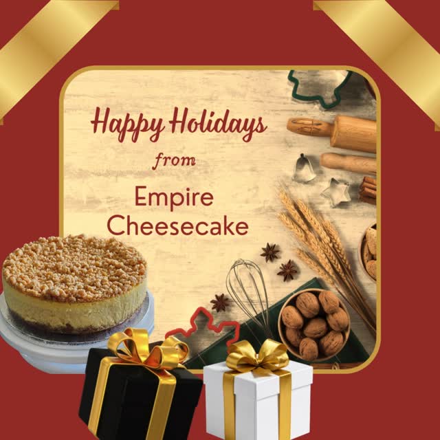 Sending love to all and wishing everyone a very Happy Holidays on behalf of Empire Cheesecake!
May you be surrounded by good friends/family and good food and fun! 🥰 #Denver #EmpireCheesecake EmpireCheesecake.com