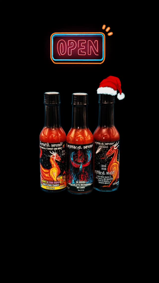 🎄🔥 WE ARE OPEN 🔥🎄
I may not be there in person right now, but Mythical Inferno is open and still shipping.
Some orders may be slightly delayed, as I was released just before Christmas Eve—but your orders will get to you.
Every bottle sold truly helps more than you know—supporting my family and keeping everything moving forward during treatment.
Thank you for standing with us this season.
#WeAreOpen
#CancerAwareness
#SupportSmallBusiness
#FamilyBusiness
#StillFighting
PhoenixRising
ShopSmall
HolidaySupport
SauceWithPurpose