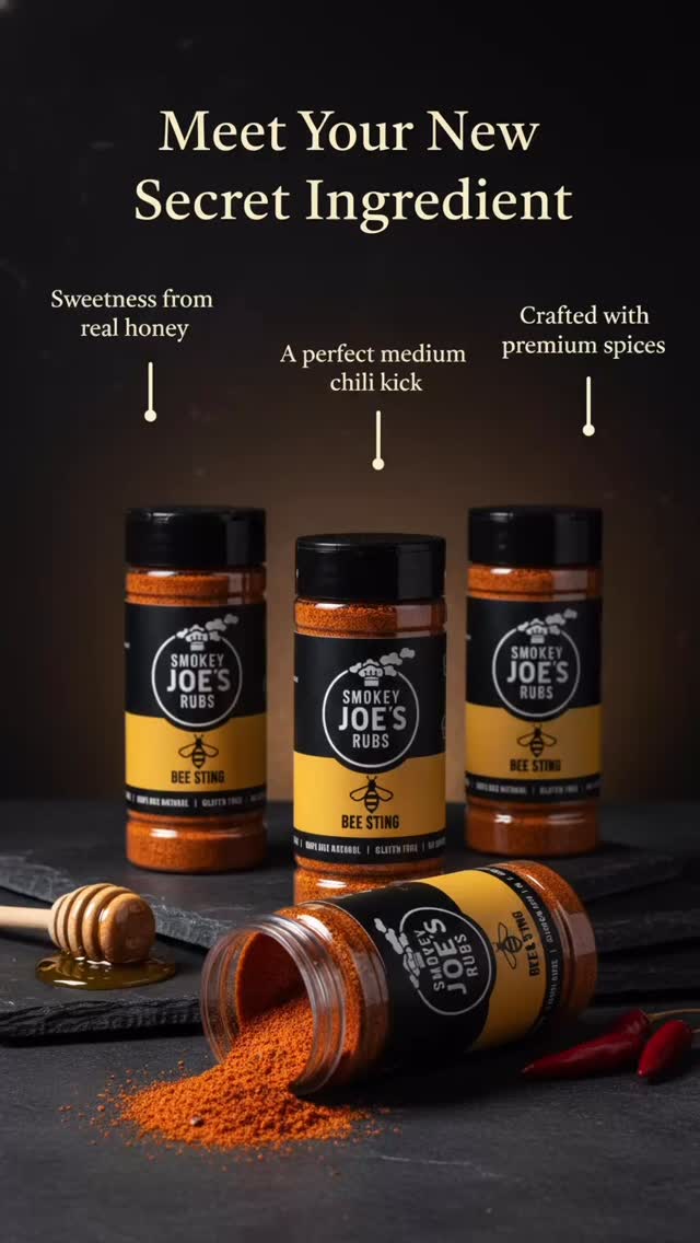 🔥 Bee Sting’s back and it’s one of our all-time favourites. 🔥
Grab a shaker of Smokey Joe’s Bee Sting and give your next cook a proper hit of flavour. It’s a sweet-meets-spice rub with Australian honey notes and real chilli kick. Works great on chicken, pork, beef, seafood… pretty much anything that hits the grill or the oven. 
This one won 1st place medium chilli rub at the 2025 Mr Chilli Awards — and it’s easy to see why. It doesn’t hide behind nonsense, it just adds proper flavour. 
Link in the shop to grab yours.
Perfect for everyday meals. Great for weekend barbecues.
👇 Drop a comment with how you’d use it. 👇