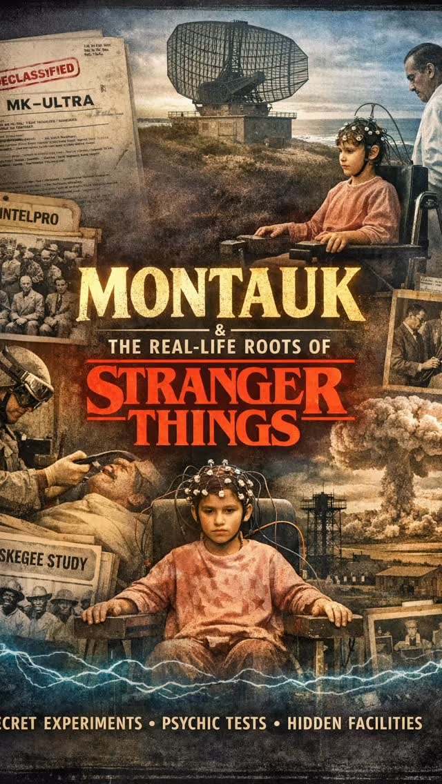 With “Stranger Things” being so Hyped rn, and symbolically for good reason, we began poking AI bout some stuff, here is what it has provided:
Before it was ever called Stranger Things, the working title was Montauk.
That alone says a lot.
The creators have shared that the series drew inspiration from real, declassified Cold War–era government programs — documented history involving secrecy, unethical experimentation, and attempts to push the limits of the human mind.
Programs like MKULTRA, Project STARGATE, human radiation experiments, COINTELPRO, and Operation Paperclip were once denied… until they were publicly acknowledged.
Montauk itself was a real place — Montauk Air Force Station (Camp Hero) — a heavily classified radar and communications site later decommissioned and sealed.
Stranger Things isn’t history.
It’s a mythologized mirror.
Full context in comments 👇