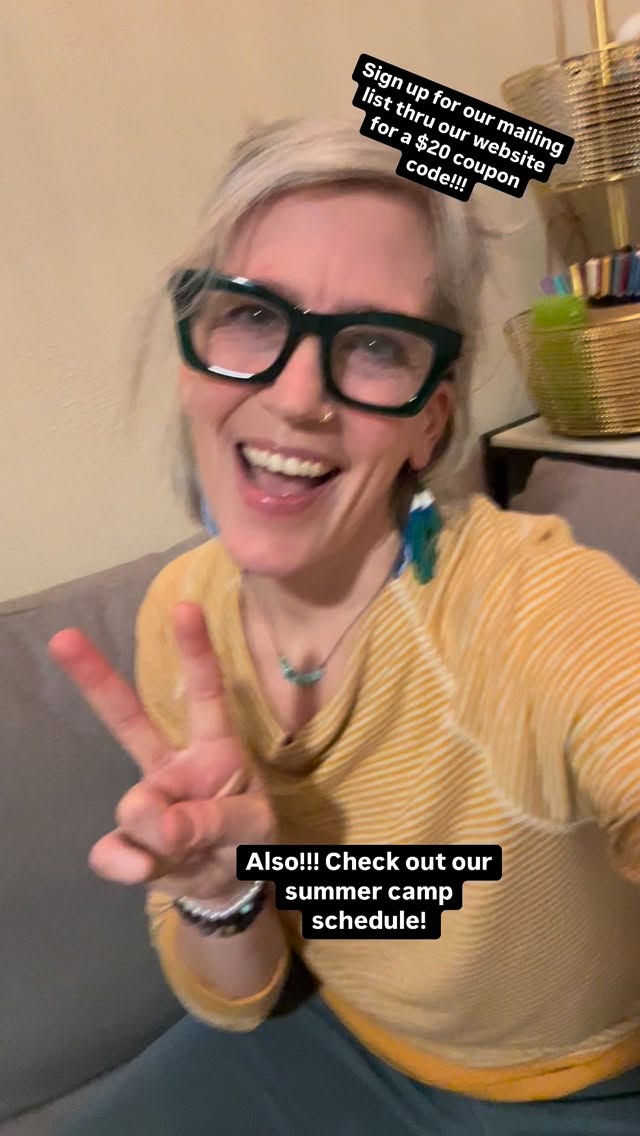 Who wants $20?!?! Sign up for our mailing list (or just fill out any form you find on our website) and receive a $20 coupon code that can be used for ANY of our events!! If this gives you any trouble, drop a comment or send us a DM and we’ll help you out!
While you are on our website, check out our summer camp schedule! We are extremely excited to be offering some new things- like a few half day camps and THREE separate weeks of craft market camps!! Woo hoo!