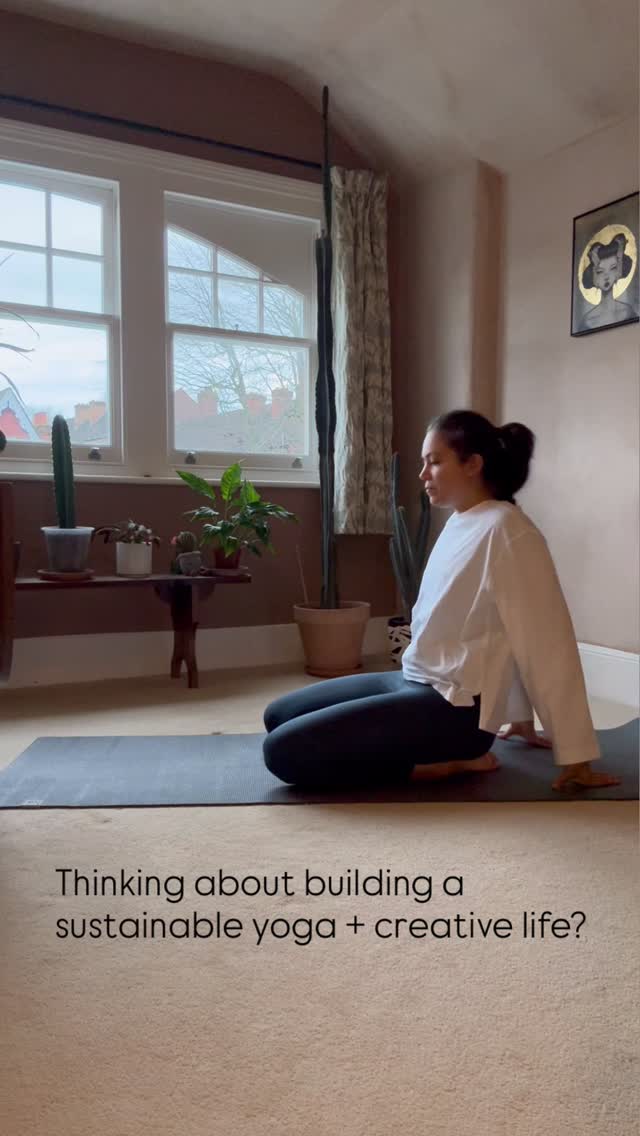 Week 2 of the chakra journey — the sacral chakra
So many people ask how to build a life around yoga and creativity without burning out or losing the joy.
What I’ve learned (imperfectly) is that sustainability doesn’t come from pushing harder or having a perfectly mapped plan.
It comes from listening.
The sacral chakra teaches us that desire isn’t something to override, rather it’s information.
That pleasure isn’t frivolous but our guiding force.
When we use yoga not just to strengthen the body, but to soften it, especially around the hips, something else opens too.
We can sit with ourselves longer.
The mind becomes less tight.
Creative lives don’t unfold in straight lines.
They move in waves, seasons, pauses, surges.
Trusting that rhythm doesn’t mean being passive.
It means being responsive.
Rest if you need to and create when you feel it.
That’s where sustainability lives.
#kundaliniyogateacher
#chakrajourney
#sacralchakra
#hannahjosephstudio
#softliving