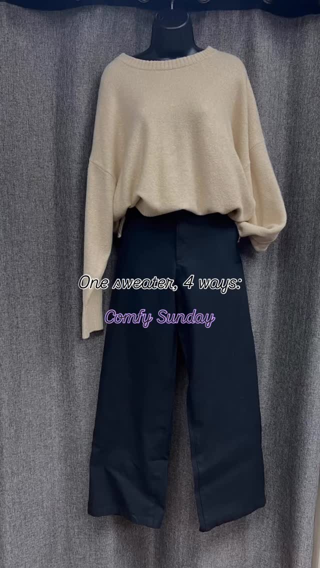 Four ways to wear the @zsupply Cirrus sweater 🤍