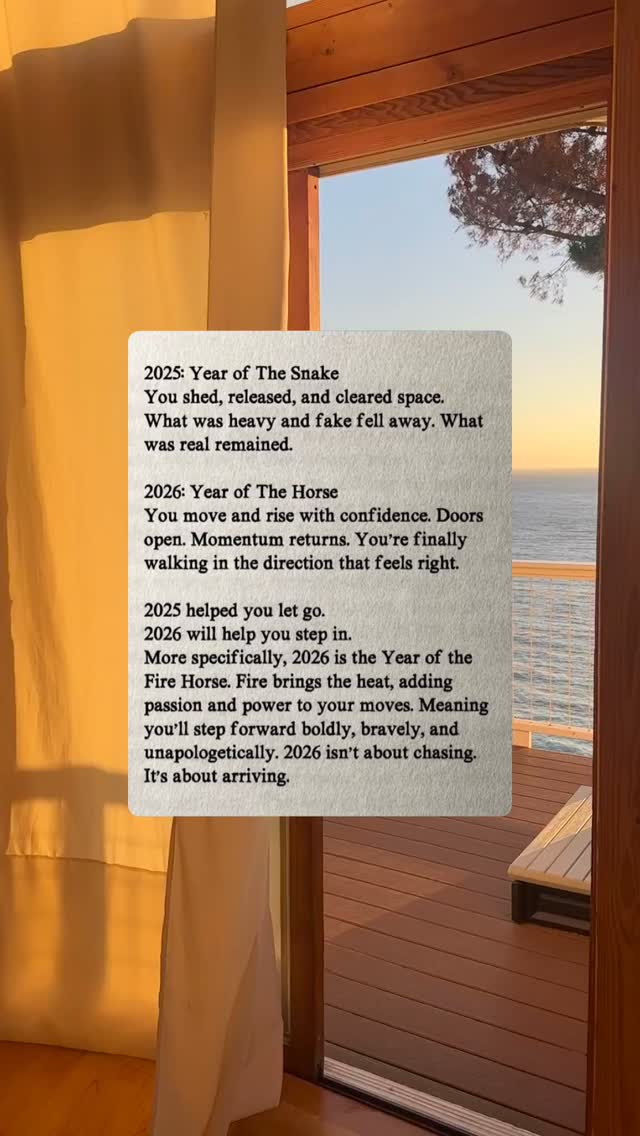 Idk about you all but I’m feeling some big energy and even bigger shifts for 2026 ~ 🐎🔥