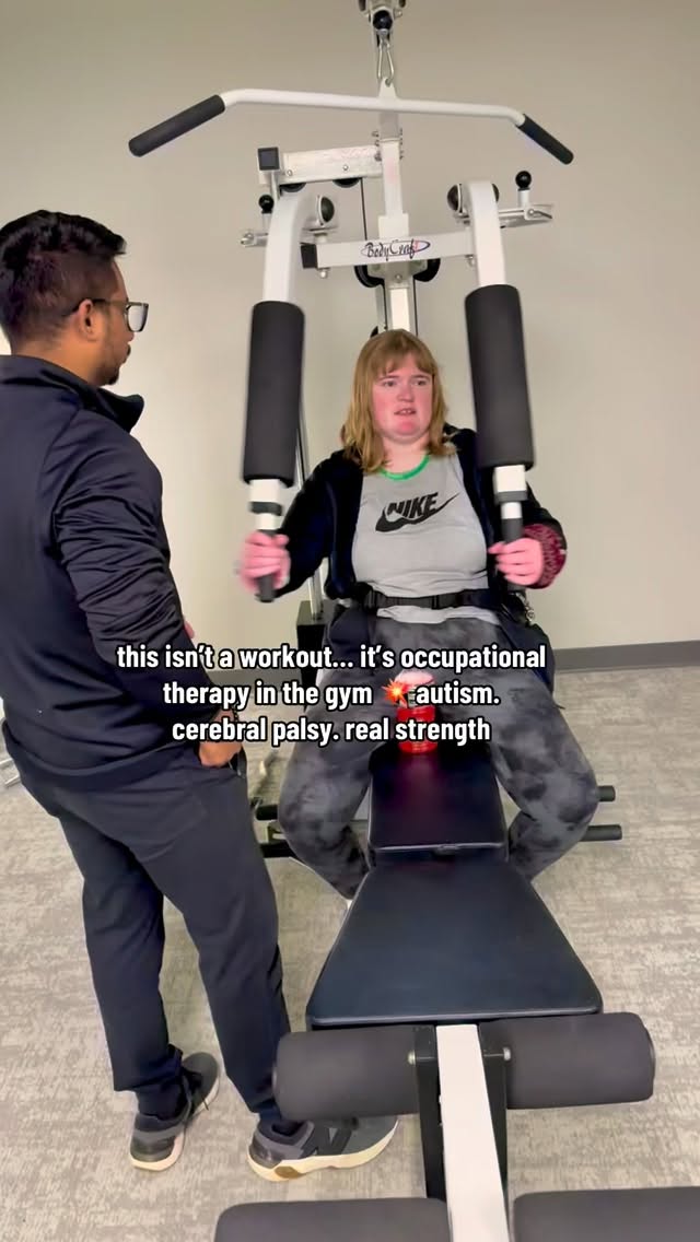 watching an occupational therapist train a young woman with autism and a man with cerebral palsy reminds you what fitness is actually for.
not aesthetics. not ego.
independence. confidence. community.
this is adaptive training done right.
#training
#therapy
#fitness
#advocate
#love