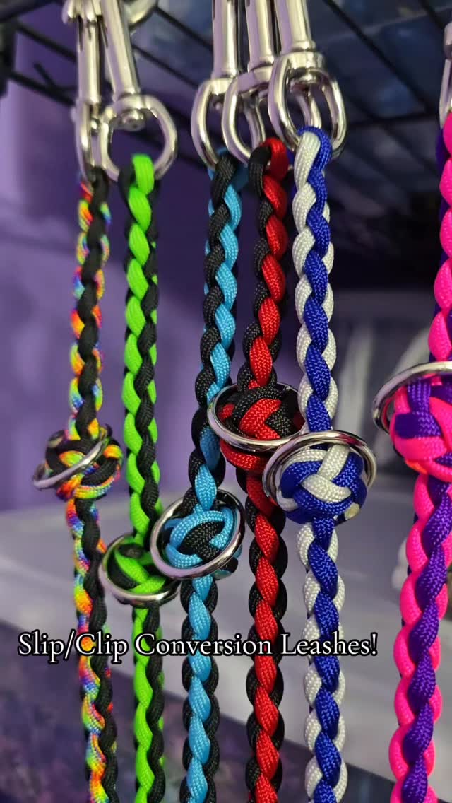 🌟Slip/Clip Conversion Leashes🌟
Definitely one of my favorite products we offer. This leash can be used as a regular leash or turned into a slip lead. Perfect for any walking style! Dog trainers, where you at!? 😉
Working on our inventory for @superpetexpo just a little over a week away! Ahhh!!!
#smallbusiness #dogproducts #dogsofinstagram #superpetexpo2026 #dogtrainer