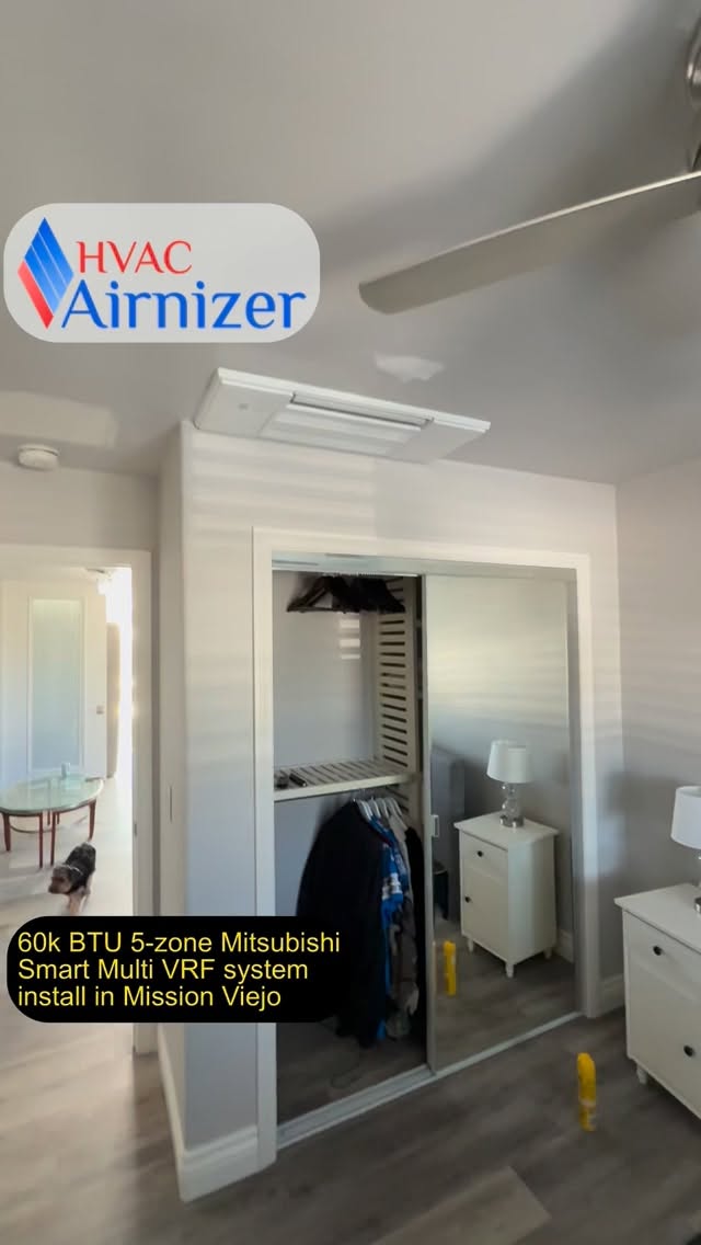 60k BTU 5-zone Mitsubishi Smart Multi VRF system install in a beautiful Mission Viejo house #mitsubishi #smartmulti #vrf #ductless #minisplit #ducted #ac #heatpump #hvactech #hvacinstall #california #orangecounty #missionviejo
