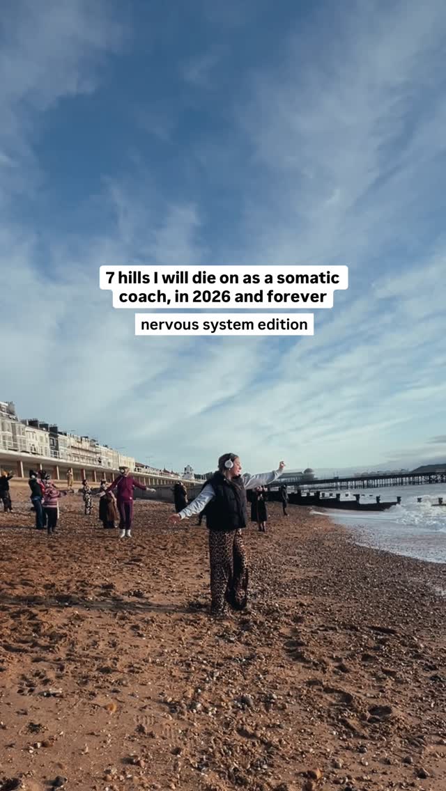 okay, let’s clear up some of the BS:
1. there’s more to your nervous system than just ‘fight or flight’ or ‘rest and digest’. the binary model is a massive oversimplification of how the nervous system functions. it’s not true that if you’re not in rest and digest then you’re in a stress response. Your nervous system is a continuous, adaptive process, not a switch.
2. a dysregulated nervous system isn’t the root cause of anything.
It’s a symptom. The root is in the answer to: why is your NS dysregulated in the first place?
3. regulation isn’t the same thing as capacity.
To be regulated is to be within your window of tolerance. Capacity is the *size* of your window of tolerance. Being able to regulate is a first step towards increasing your window but it’s not the same thing.
4. your nervous system doesn’t need healing.
It’s responding entirely appropriately to your internal and external environment and your present and past traumas and stressors. your NS system doesn’t need healing, what it’s responding to probably does.
5. over intellectualising nervous system regulation is keeping you dysregulated.
Do you really need to read that fifth book on polyvagal theory 👀 (especially if you have a competent coach or therapist, leave it to them). your NS will do its job whether you understand the theory of it or not. knowledge is power until you have too much of it without application… then it just creates hyper focus, fear, and overstimulation, and keeps you in your head while pretending you’re doing the work
6. your nervous system’s job isn’t to protect you from life, it’s to help you participate in it.
overprioritising safety erodes your agency, capacity, freedom, and engagement with other people and with life.
7. constantly seeking down-regulation is keeping you frozen, inert, and passive.
where’s your life force?! this fear of being activated has us on a path to becoming a dorsal nation. when sympathetic activation is repeatedly suppressed instead of metabolised it doesn’t just go away, it stalls, and so do you. you don’t become regulated by calming energy that was meant to move, you become stuck.