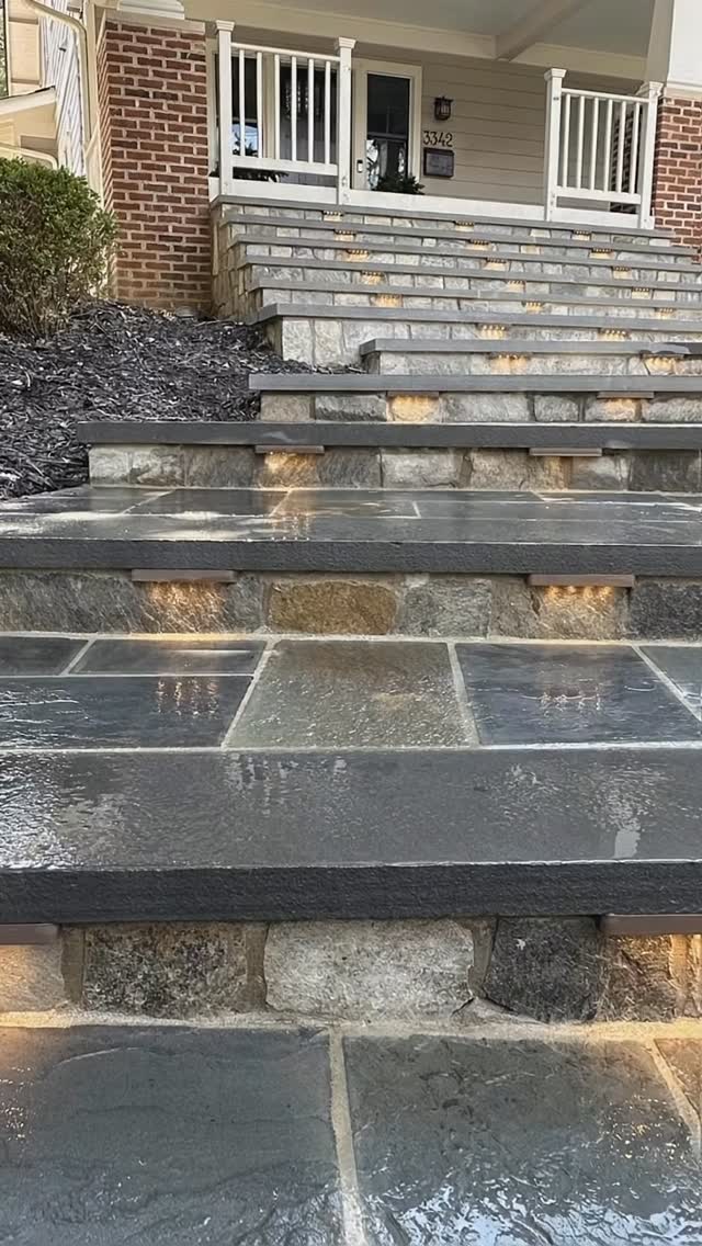 Walk to your front door with elegance. Soft ambiance step lights to highlight your front entrance and create a warm welcome. Fine details that will give your guests a “wow” reaction.