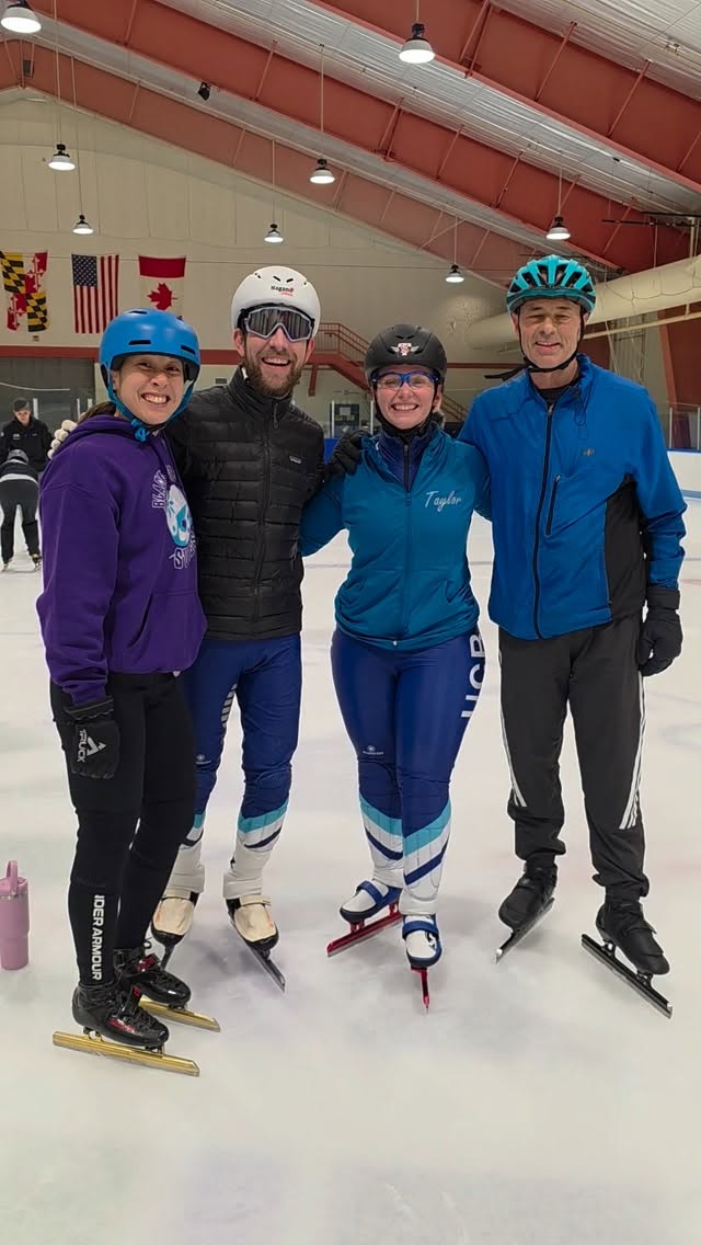 Some of our Masters skaters wishing you a Happy New Year! #united #UCB #speedskating