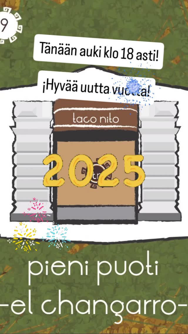 Hyvää uutta vuotta kaikille meidän ihanille asiakkaille ✨🌮
Kiitos, että olitte mukana tekemässä vuodesta täynnä makuja, naurua ja tulisia hetkiä.
Uusi vuosi tuo tullessaan lisää tacoja, salsaa ja herkullisia yllätyksiä.
Nähdään taas pian ja tehdään tästäkin vuodesta maukas ❤️🔥
#hyvääuuttavuotta #approvedbymexicans #TacoNito #UusiVuosiUudetMaut #2026