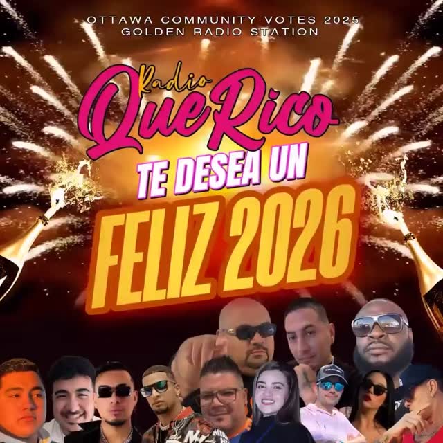 It takes a village to raise a child….2025 has provided us a village to grow and continue to unite us with the community that we love and admire!!! We were awarded the Golden Ottawa Community Votes for Radio and Entertainment company, 2025 Canadian Choice Finalists for Best Radio station in Ottawa and the love of our community! Thank you to all of you for listening believing and growing our dream, voices, music,& culture. From all of us we wish you a blessed successful loved and musical 2026!!! Feliz AÑO NUEVO!!!