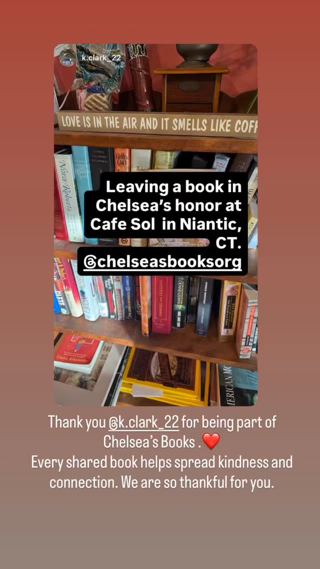 Seeing where her books travel is incredibly meaningful to us. We’re so thankful for all the support. ❤️📚. #bookjourneyforchelsea #chelseasbooksorg #littlefreelibrary