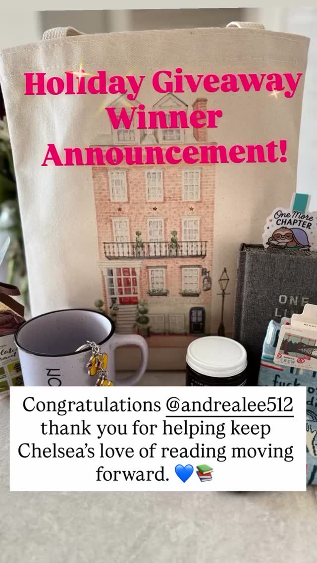 🌟 Holiday Giveaway Winner Announcement
Congratulations to @andrealee512 ,thank you and to all of those who shared books in honor of Chelsea this holiday season. 💙📚
We know this wasn’t really about the prize, we all share books because they honor Chelsea and spread a little kindness through stories. Every book placed into the world carries a connection and Chelsea’s love of reading forward in a beautiful way. 🌺
We also love seeing all the label requests come in and we’re grateful for those who keep her story moving forward.
Thank you all for being part of Chelsea’s Books.📚❤️
#bookjourneyforchelsea #chelseasbooksorg #mentalhealthawareness #suicideprevention #endthestigma