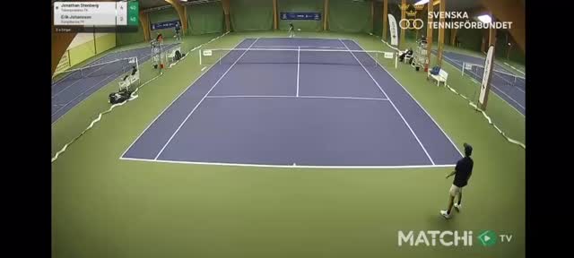 Lite tennisgodis från @ejohansson22 i matchen mot Stenberg! 🎾✌️