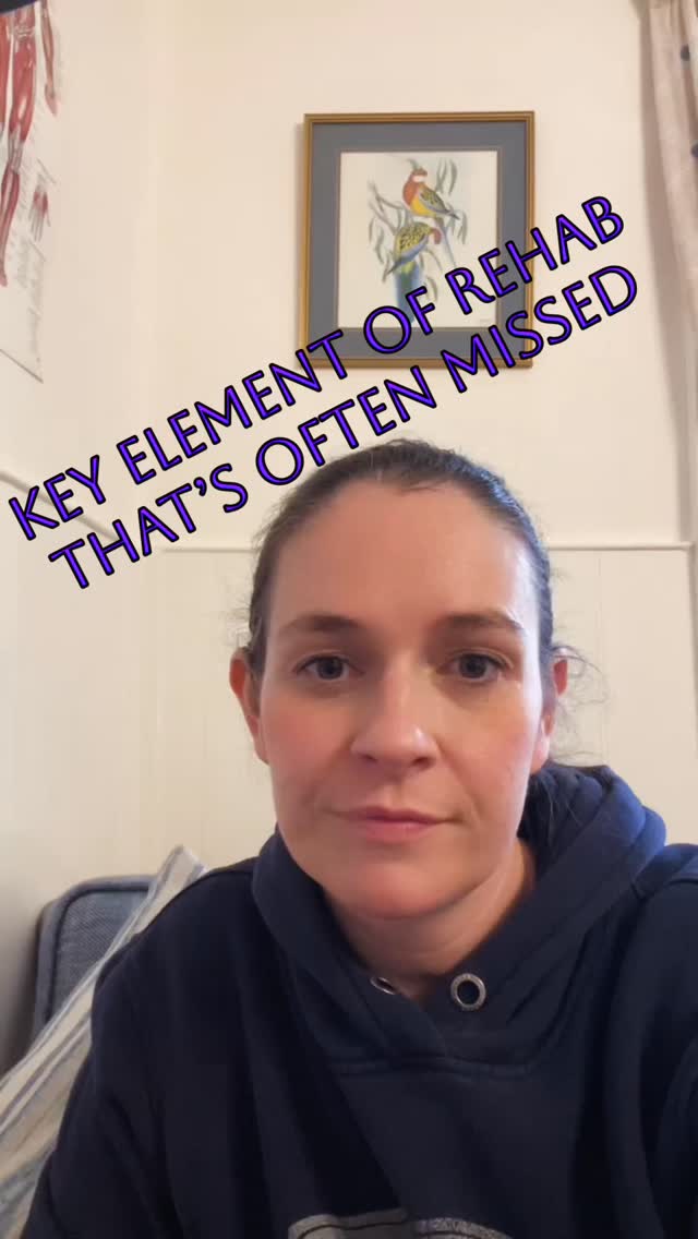 Key element often missed in rehab #oxfordshire #physiotherapy #rehab #sportinjury #physio