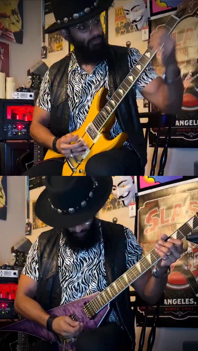 Who can guess this beautiful tune!
•
#hyphenthazhath #guitar #onemanband #houston #tx