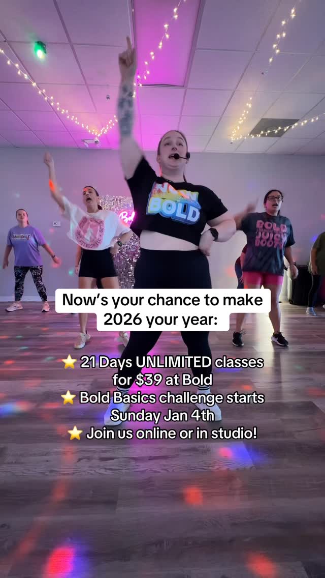 If you want to have a stronger, healthier, more empowering year…I have one big tip for you.
Stop waiting.
It’s never a “good time”
It’ll never be “convenient”
& your health will not wait.
✨ Grab our 21 day pass for $39 and try out our classes at Bold. (You’ll also get access to an exclusive discount code on your first month VIP at the end of the 21 days)
✨ We kick off our *gentle* Bold Basics Challenge on Sunday, 1/4 via Zoom! We’ll take 7 days of habit stacking, accountability, and movement to get you on the right track for 2026
Are you ready??? Who’s in???
#fitnesschallenge #workoutroutine #dancefitness #womensworkouts #dallasga hiramga