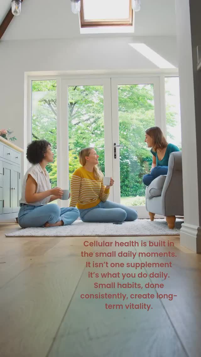 Cellular health is built through simple daily habits. Regular movement like walking improves circulation and energy at a cellular level, quality sleep allows your cells to repair and regenerate, and staying hydrated supports every cellular process in the body. A nutrient-dense diet provides the building blocks your cells need, while managing stress helps protect them from premature ageing. Alongside these foundations, targeted supplements such as magnesium, vitamin D with K2, and creatine can support energy production, recovery and resilience helping your body function better from the inside out.