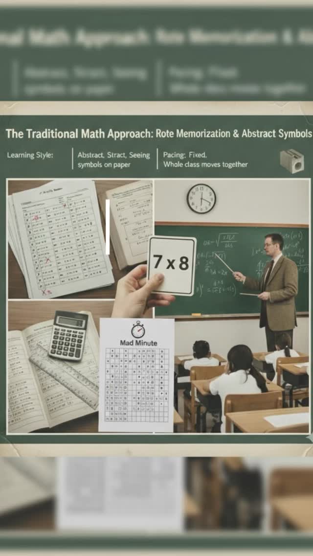 Nothing says ‘childhood’ quite like the 7:00 PM kitchen table standoff over a long division problem. We’ve spent decades treating math stress like a mandatory rite of passage, but it doesn’t have to be. Montessori math trades the tears for tangible logic. Because our kitchen tables should be for family dinners, not for ‘carrying the one’ in a panic #montessori #math #elementary #education