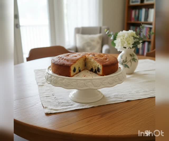 Hoje eu quis agradar a família com um bolinho...
Massa chifon muito macia, com iogurte natural, mirtilos e gotas de chocolate branco 😋😋😋.