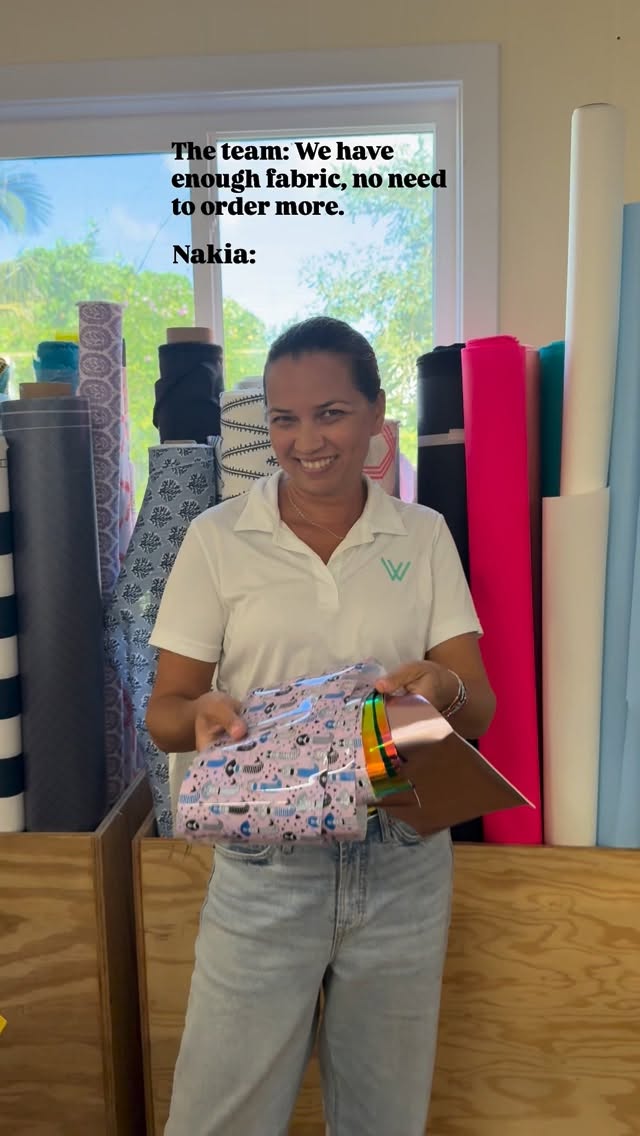 It’s Nakia’s birthday today! Without Kia, there would be no W Sailbags. She’s our talented, creative boss lady.
The W Sailbags team loves you like you love your fabric. 😜