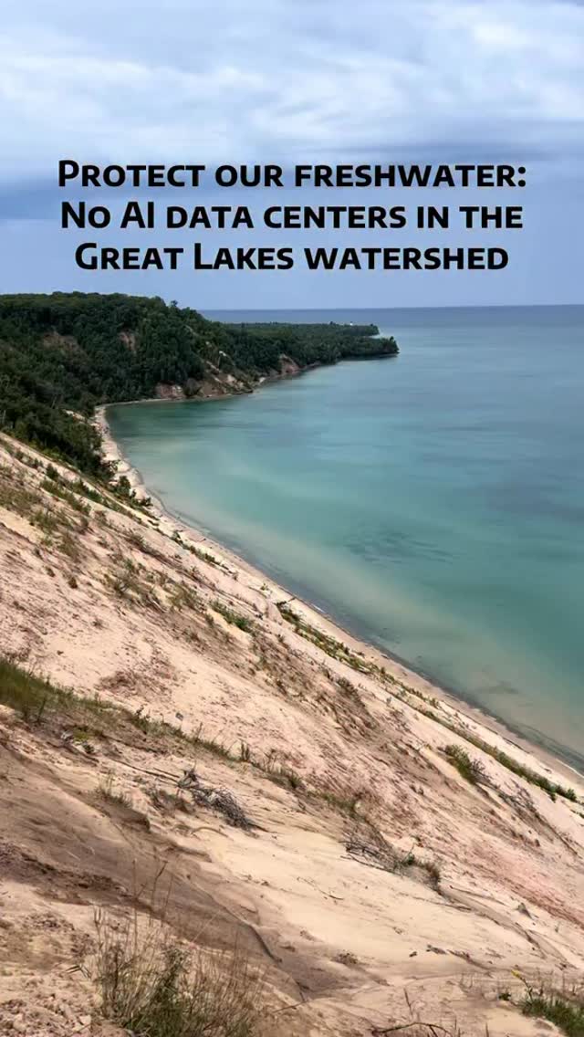 Call/email your reps, senators, and municipal leaders. We need policies to protect our freshwater from AI data centers. #ai #datacenters #greatlakes #freshwater