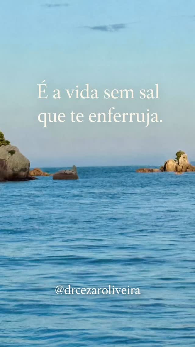 A Vida sem sal, sem movimento e sem ser vivida é o que realmente enferruja…#drcezaroliveira #bemestar #colunaregenerativa #cerebroregenerativo #saude