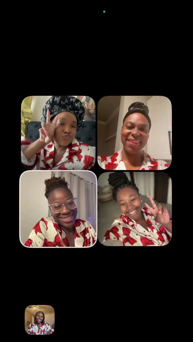 Day ones, always. 🤍 Since 2020, we’ve made it a priority to meet every month no matter the state, the distance, or the season. December just means matching pajamas and extra laughs. Friendsmas with my forever girls 🎄💻✨#originaldayones #friendsmas #matchingpjs