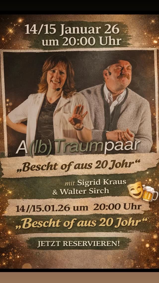 Info@koenigswirt.de
08342/89 89 340 - per WhatsApp
Anrufe immer von 10:00 - 15:00
#kabarett #bühne #unterhaltungsprogramm #königswirt