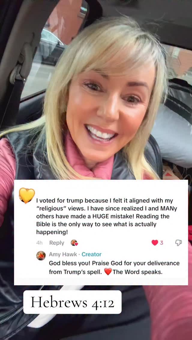 Stay encouraged! God is performing heart surgery! His Word is alive—and it’s cutting through cult loyalty, propaganda, and fear to deliver people from MAGA.
“For the word of God is alive and active. Sharper than any double-edged sword, it penetrates even to dividing soul and spirit, joints and marrow; it judges the thoughts and attitudes of the heart.” (Hebrews 4:12, NIV)
Keep speaking the truth in love.💕(Where have you seen people start to break free from #MAGA? Please share to encourage us all!)👇#christianity #scripture